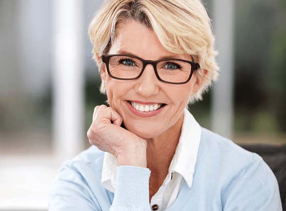 Woman happy with deal on her new designer frames 